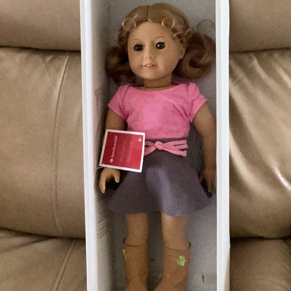 American Girl Doll in Blue Box with Red Band
